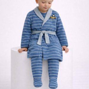 BATA BEBE NIÑO ESTAMPADA DE RAYAS DON ALGODON