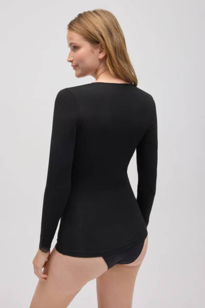 CAMISETA INTERIOR MUJER MANGA LARGA BAMBU YSABEL MORA - Imagen 3