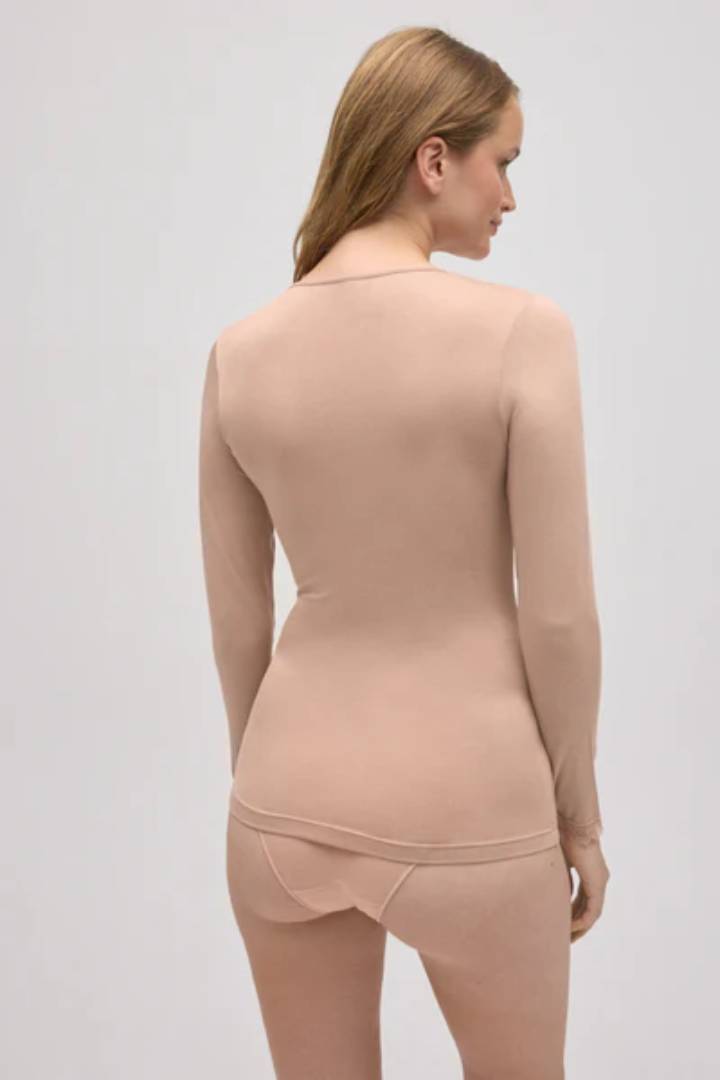 CAMISETA INTERIOR MUJER MANGA LARGA BAMBU YSABEL MORA - Imagen 4