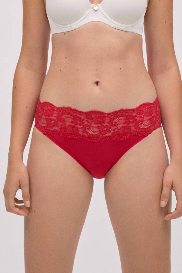 BRAGA MIDI MUJER ENCAJE ROJO YSABEL MORA - Imagen 2