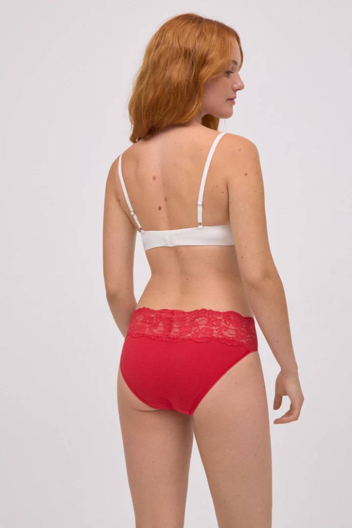 BRAGA MIDI MUJER ENCAJE ROJO YSABEL MORA - Imagen 3