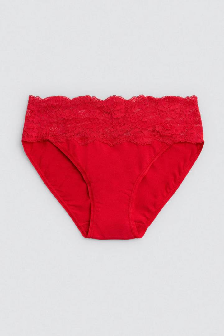 BRAGA MIDI MUJER ENCAJE ROJO YSABEL MORA - Imagen 5