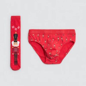 PACK SLIP Y CALCETINES NAVIDAD SANTA YSABEL MORA