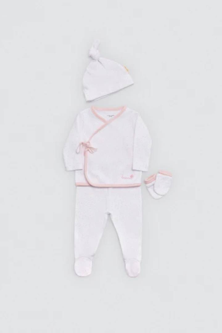 SET BEBE PRIMERA PUESTA ROSA YSABEL MORA