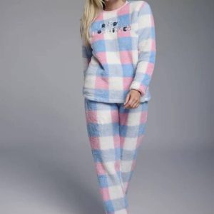 PIJAMA CORALINA MUJER ESTAMPADO CUADROS MUYDEMI