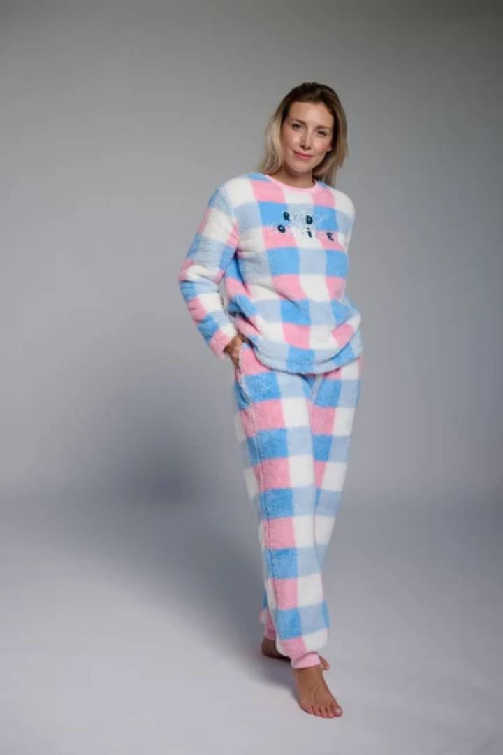 PIJAMA CORALINA MUJER ESTAMPADO CUADROS MUYDEMI - Imagen 2