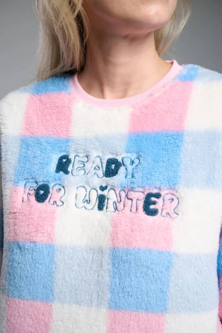 PIJAMA CORALINA MUJER ESTAMPADO CUADROS MUYDEMI - Imagen 5