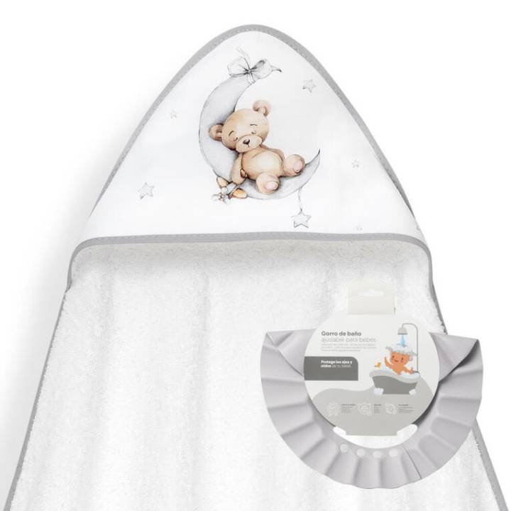 CAPA DE BAÑO + GORRO OSO DURMIENDO INTERBABY - Imagen 2