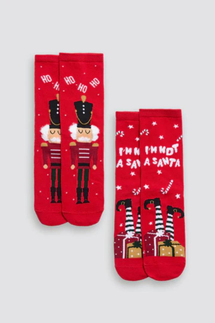 CALCETINES INFANTILES PACK 2 NAVIDAD SANTA YSABEL MORA - Imagen 3
