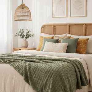 MANTA CUADROS TEXTURIZADA DE PELO YSABEL MORA