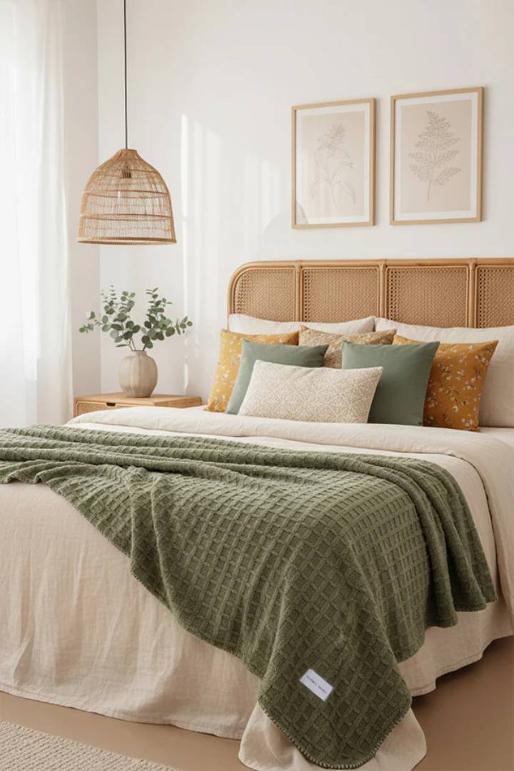 MANTA CUADROS TEXTURIZADA DE PELO YSABEL MORA