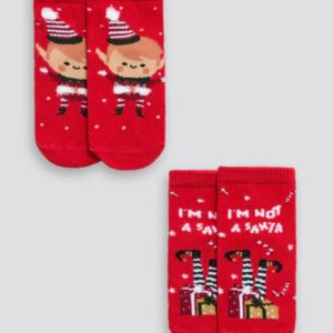 CALCETIN BEBE NAVIDAD PACK 2 YSABEL MORA