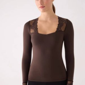 CAMISETA TERMICA MANGA LARGA CUELLO CUADRADO YSABEL MORA