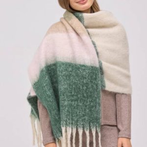 BUFANDA RAYAS VERDE YSABEL MORA