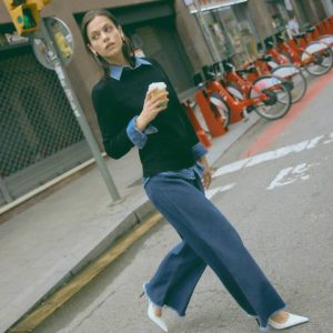 PANTALON VAQUERO WIDE ELASTICO YSABEL MORA