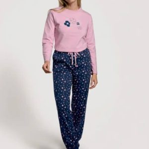 PIJAMA LARGO ALGODON MUJER ESTAMPADO FLORES MUYDEMI