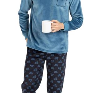 PIJAMA HOMBRE MICRO CORALINA MOTOS OLYMPUS