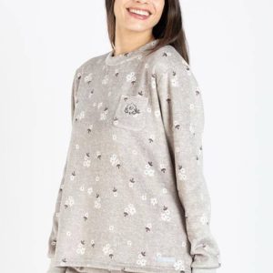 PIJAMA MUJER MICROCORALINA FLORECITAS OLYMPUS