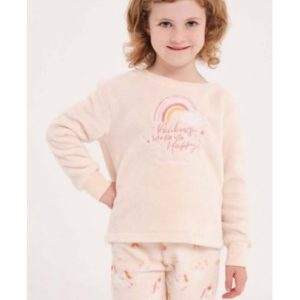 PIJAMA NIÑA CORALINA ARCOIRIS DON ALGODON