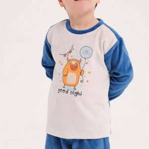 PIJAMA NIÑO TERCIOPELO MONSTRUOS DON ALGODON