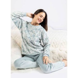 PIJAMA MUJER MICROCORALINA FLORES OLYMPUS